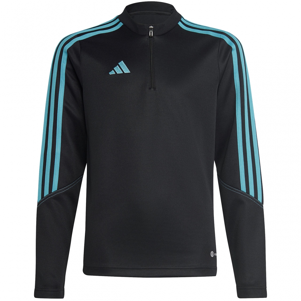 Bluza dla dzieci adidas Tiro 23 Club Training Top szaro-niebieska IC1582