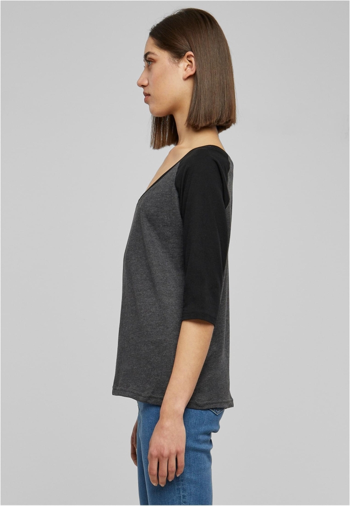 Tricou 3/4 Contrast Raglan dama Urban Classics