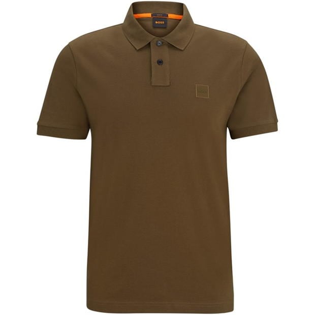 Boss Passenger logo-patch cotton-blend pique polo top