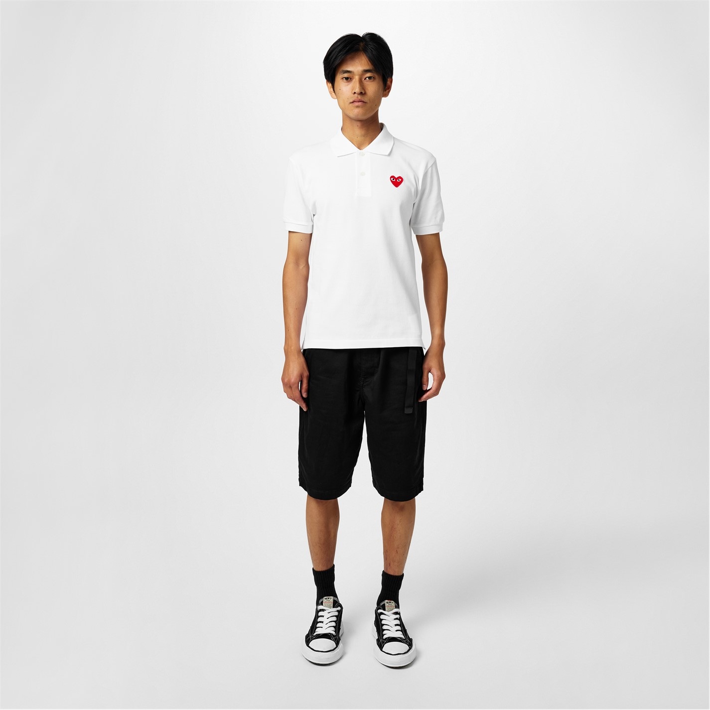 Camasa COMME DES GARCONS PLAY Embroidered Logo Polo