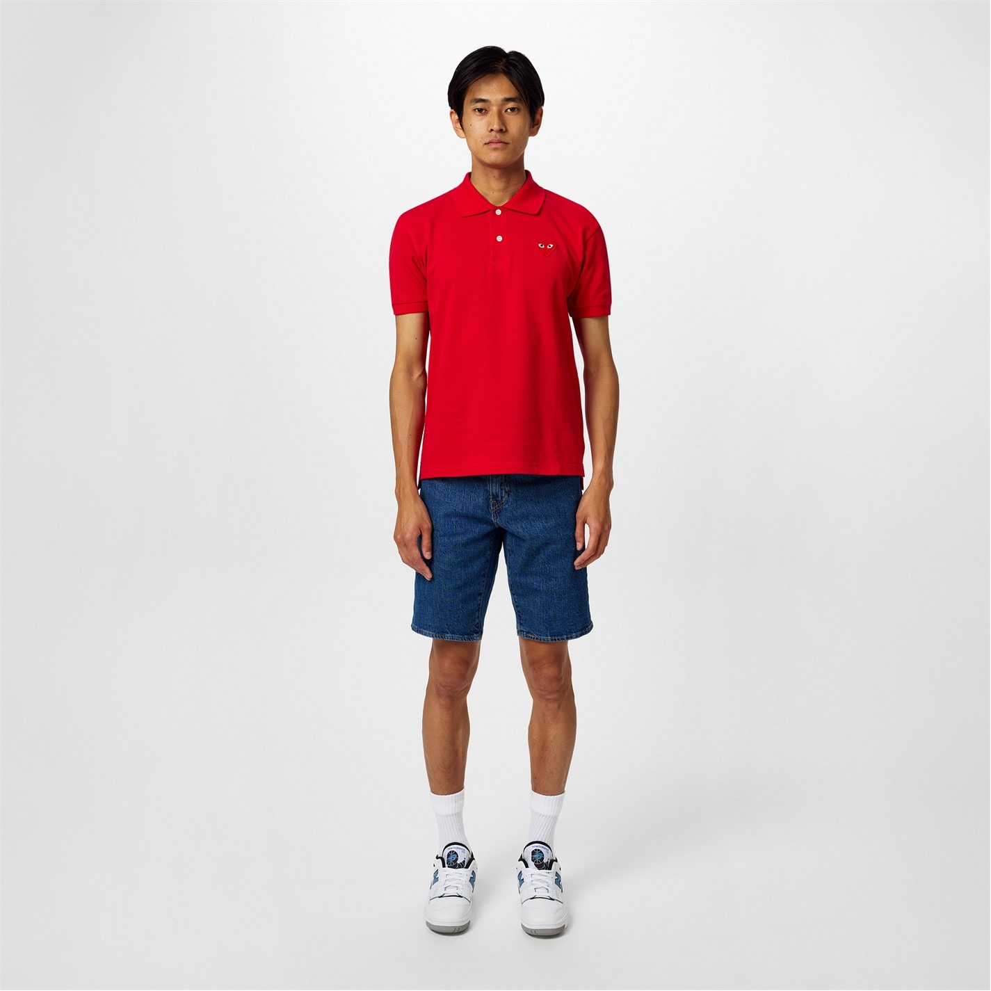 Camasa COMME DES GARCONS PLAY Embroidered Logo Polo