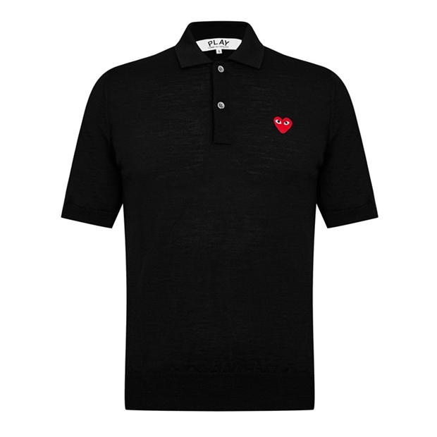 Camasa COMME DES GARCONS PLAY Heart Patch Wool Polo