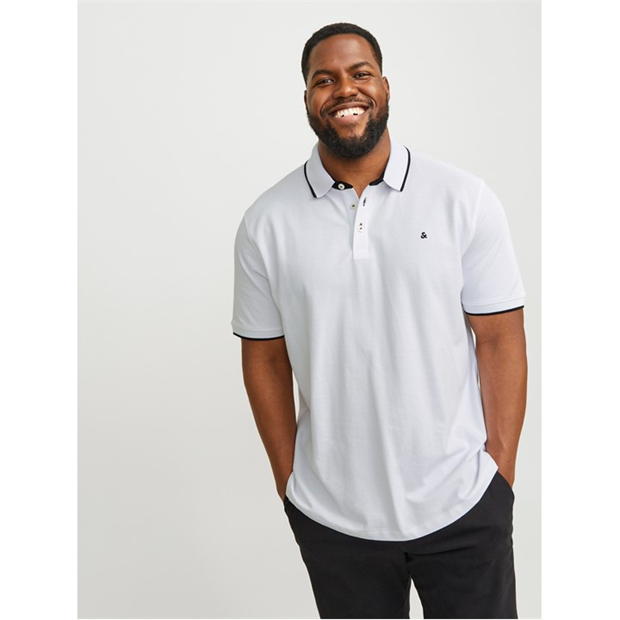 Camasa Jack and Jones Paulos Tipped Pique Maneca Scurta Polo Plus Size barbat