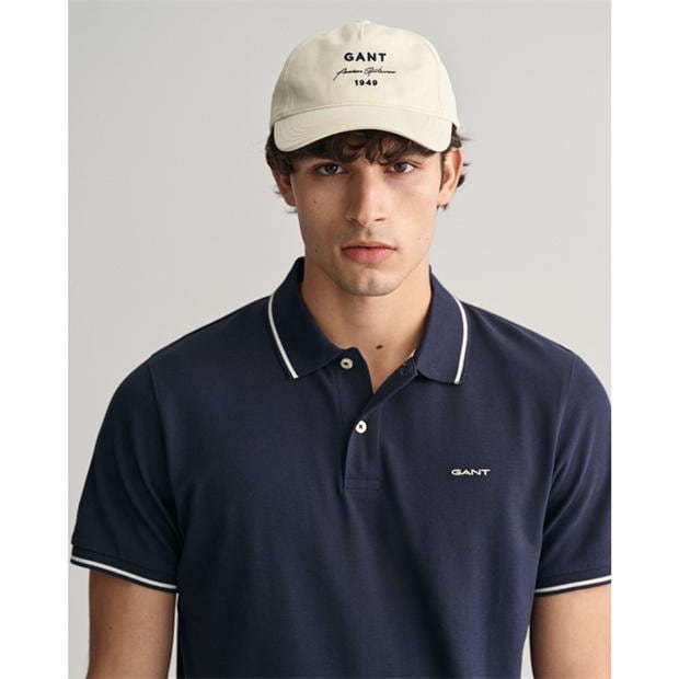 Gant TIPPING SS PIQUE POLO WHITE S