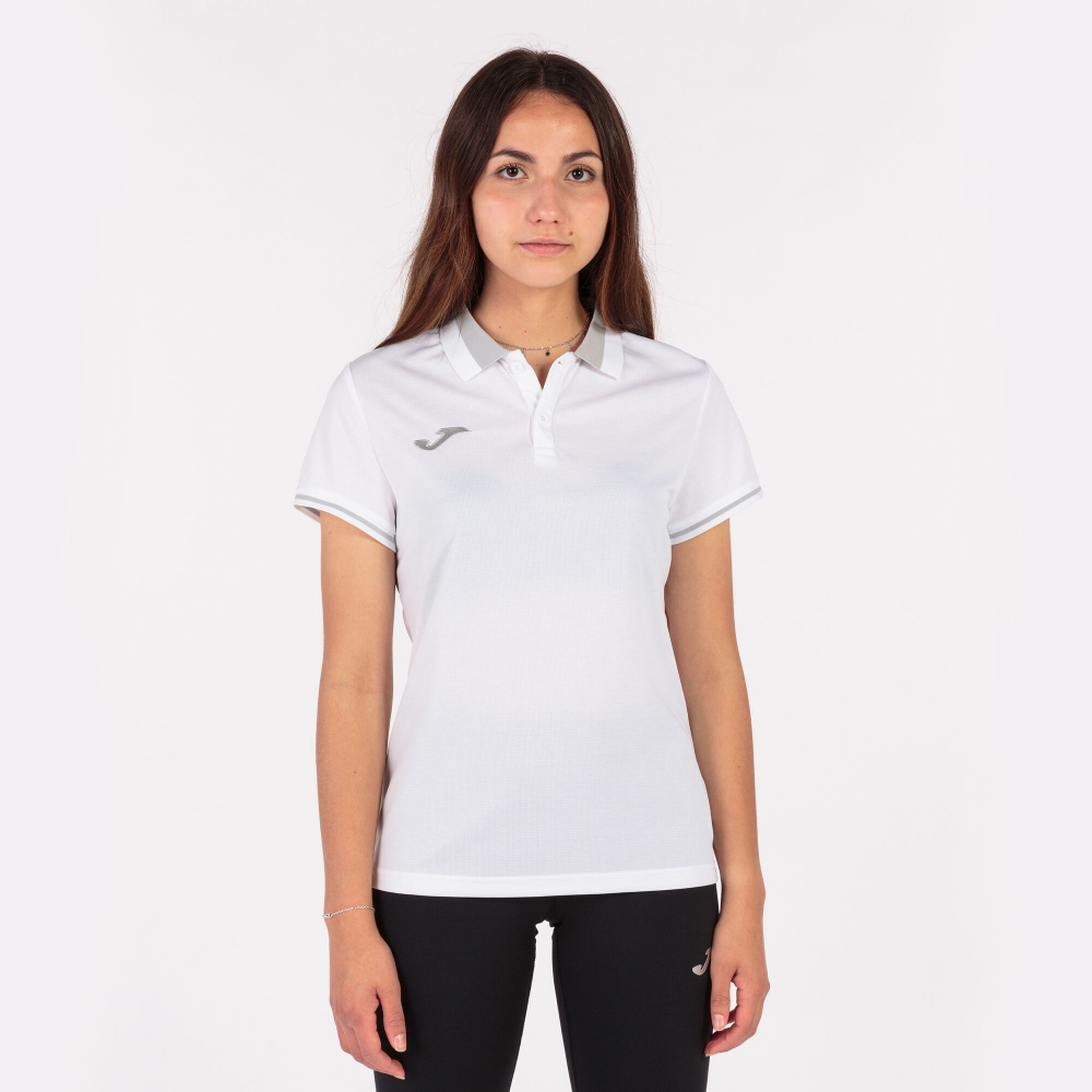 Championship Vi Maneca Scurta Polo White Gray Joma