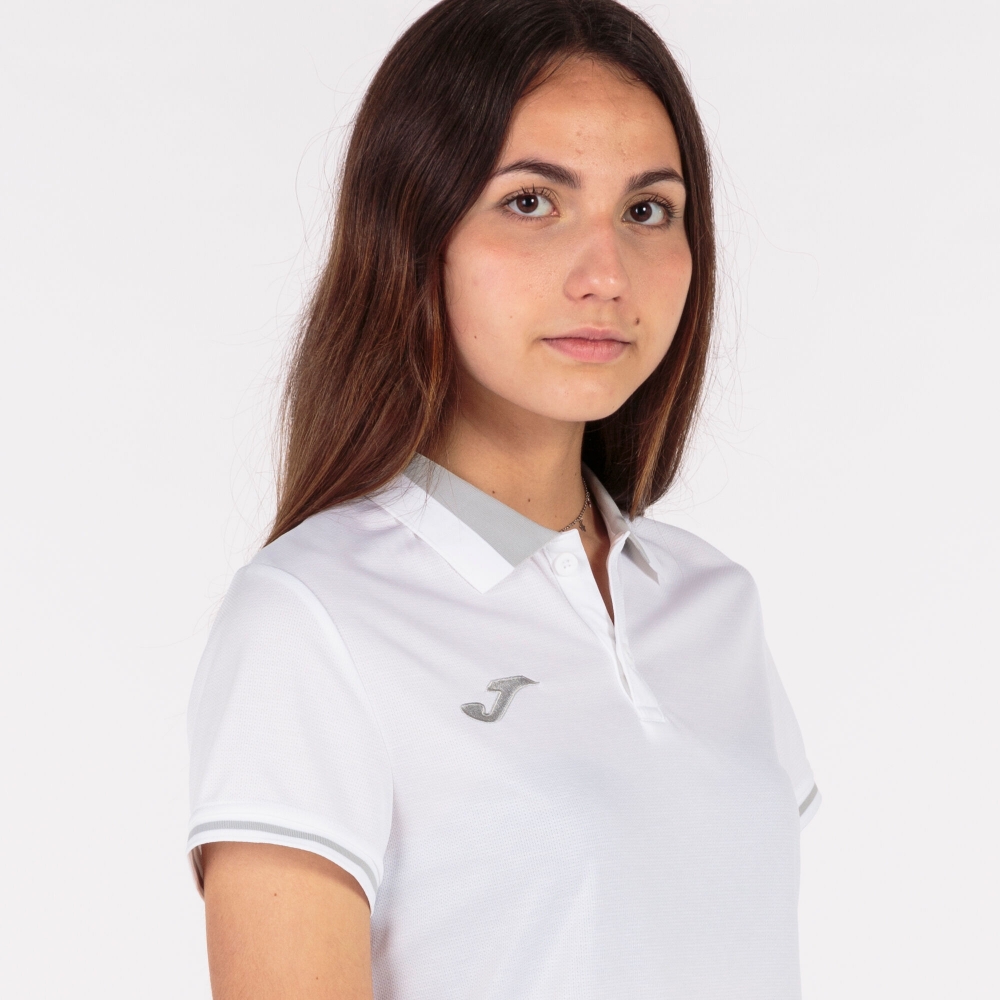 Championship Vi Maneca Scurta Polo White Gray Joma