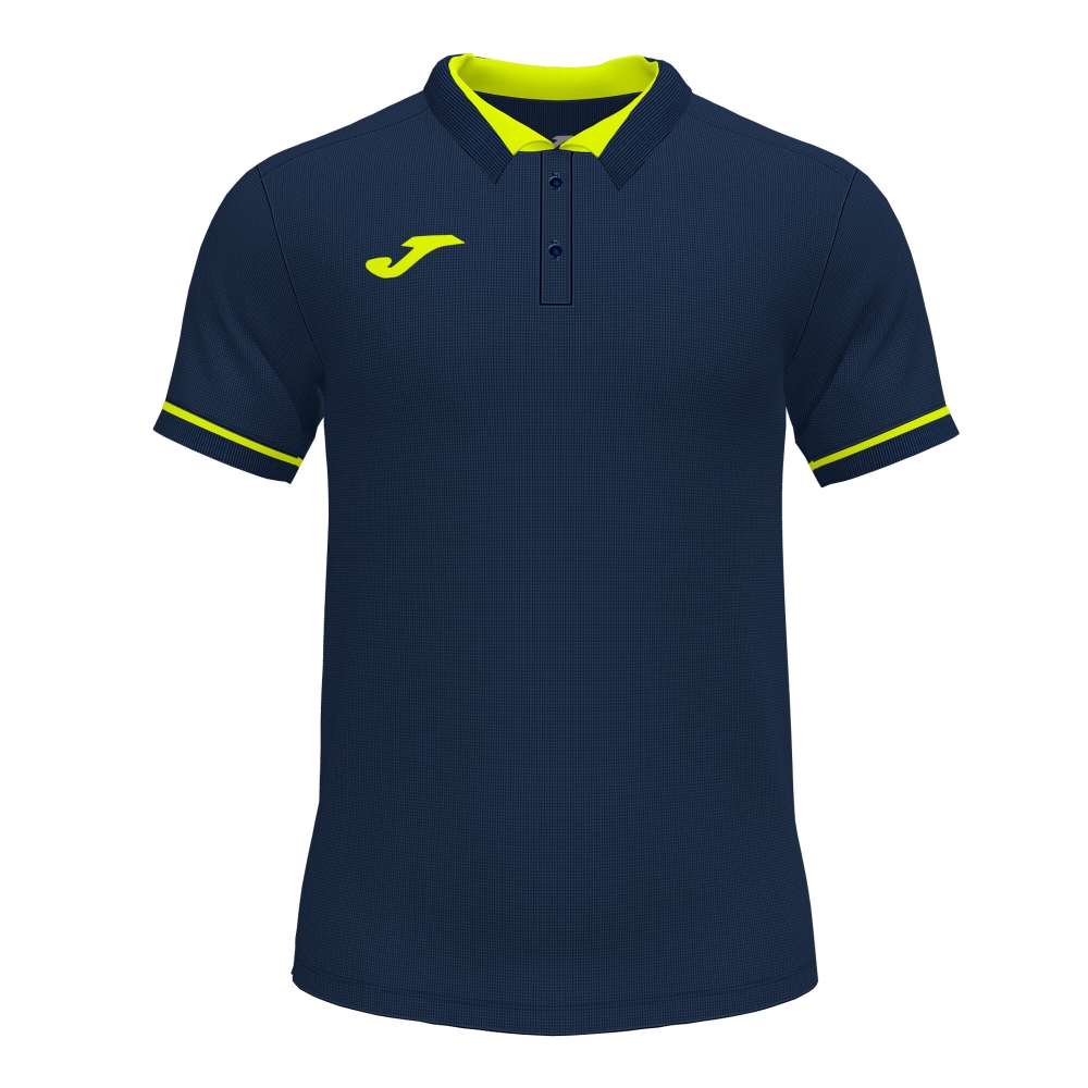 Championship Vi Maneca Scurta Polo Navy Fluor Yellow Joma