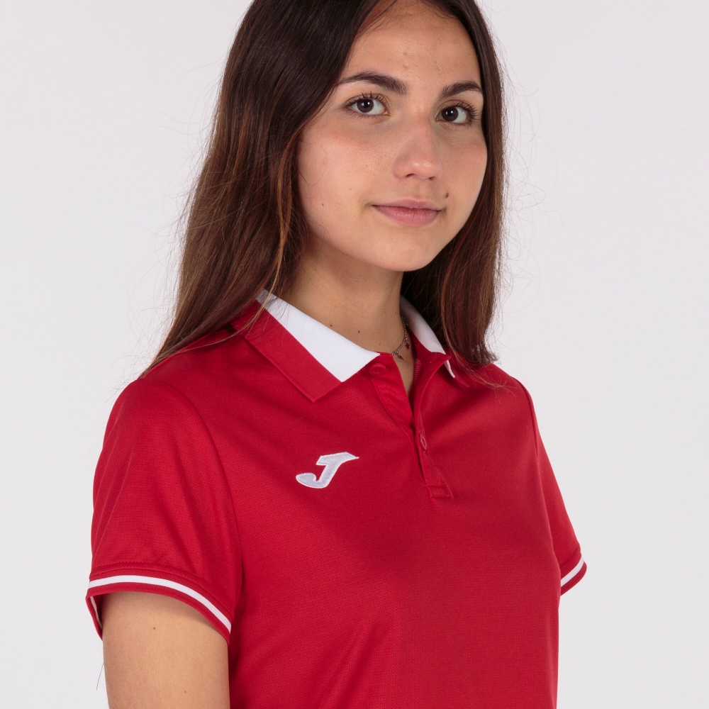 Championship Vi Maneca Scurta Polo Red White Joma