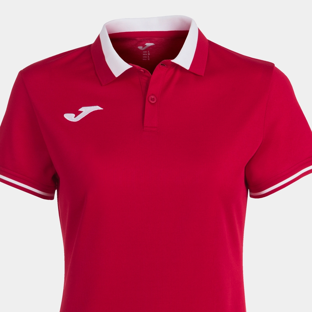 Championship Vi Maneca Scurta Polo Red White Joma