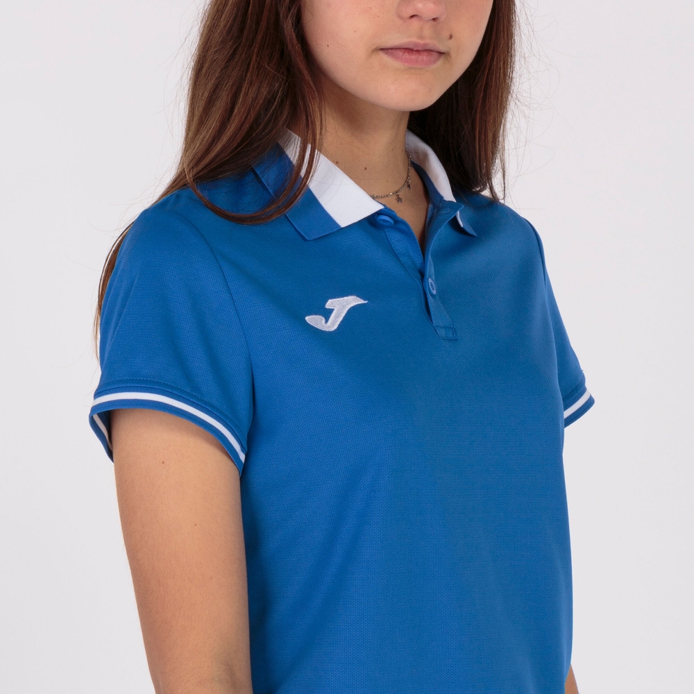 Championship Vi Maneca Scurta Polo Royal White Joma