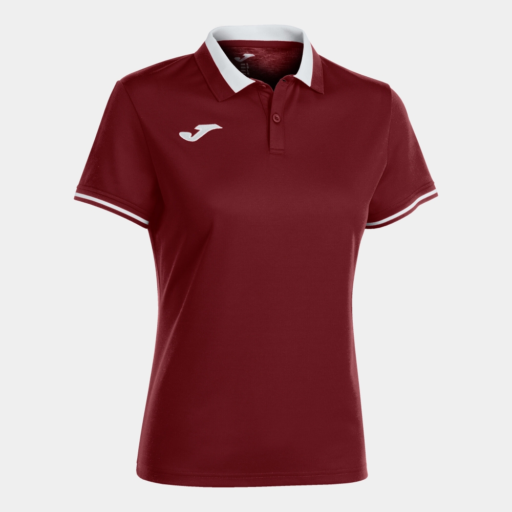 Championship Vi Maneca Scurta Polo Burgundy White Joma