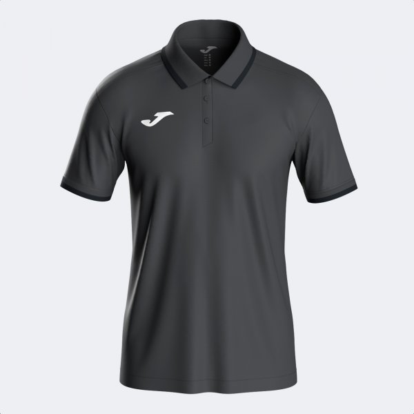 Combi Premium Maneca Scurta Polo Dark Gray Black Joma