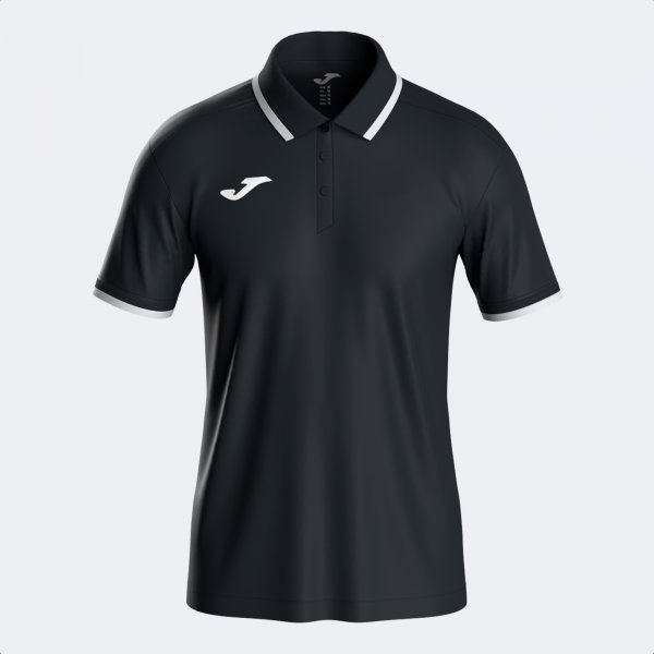 Combi Premium Maneca Scurta Polo Black White Joma