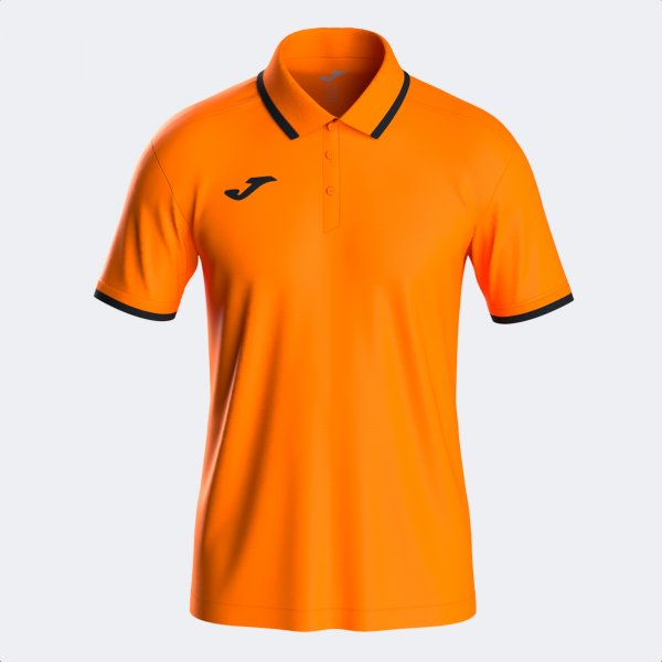 Combi Premium Maneca Scurta Polo Orange Black Joma