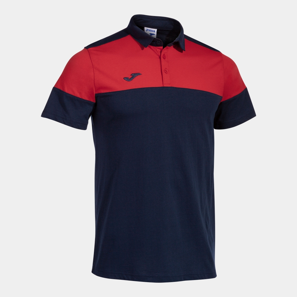 Crew V Maneca Scurta Polo Navy Red Joma