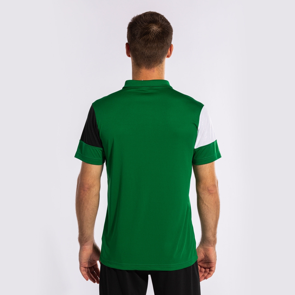 Crew V Maneca Scurta Polo Green Black White Joma