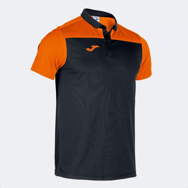 Hobby Ii Maneca Scurta Polo Black Orange Joma