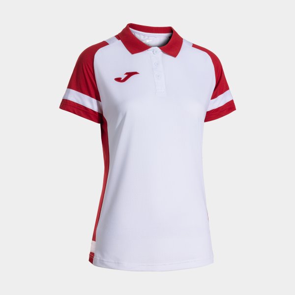 Lider Maneca Scurta Polo White Red Joma