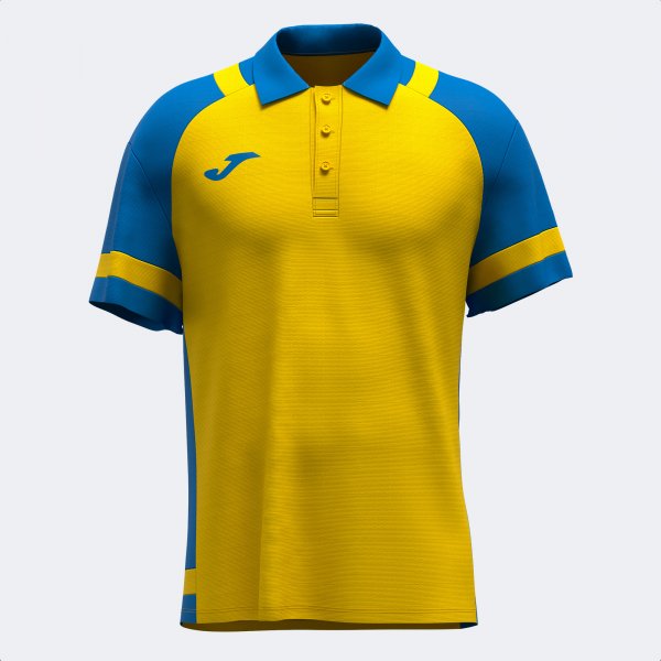 Lider Maneca Scurta Polo Yellow Royal Blue Joma