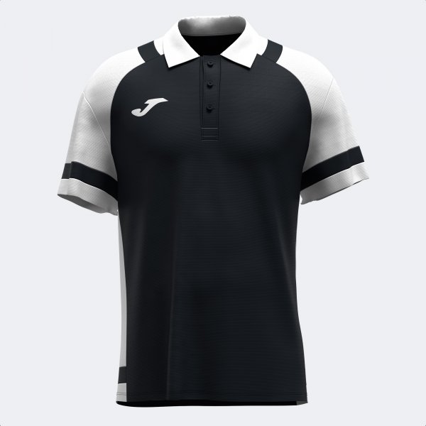 Lider Maneca Scurta Polo Black White Joma