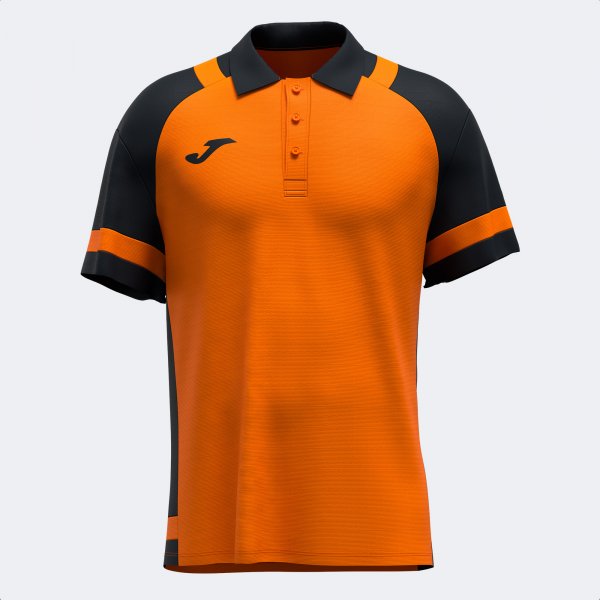 Lider Maneca Scurta Polo Orange Black Joma