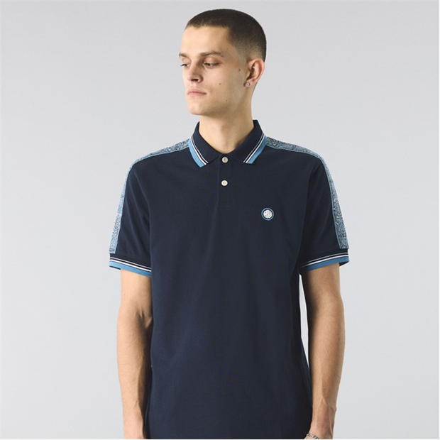 Pretty Green PG Eclpise Tape Polo Sn53