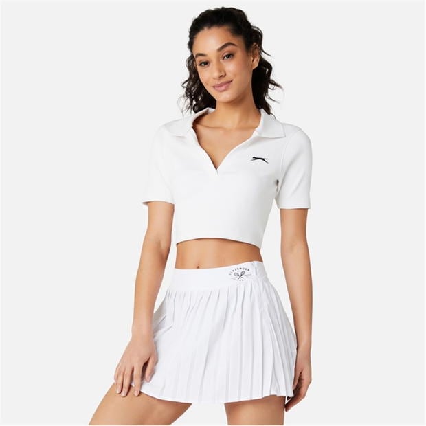 Slazenger Cropped Polo Top