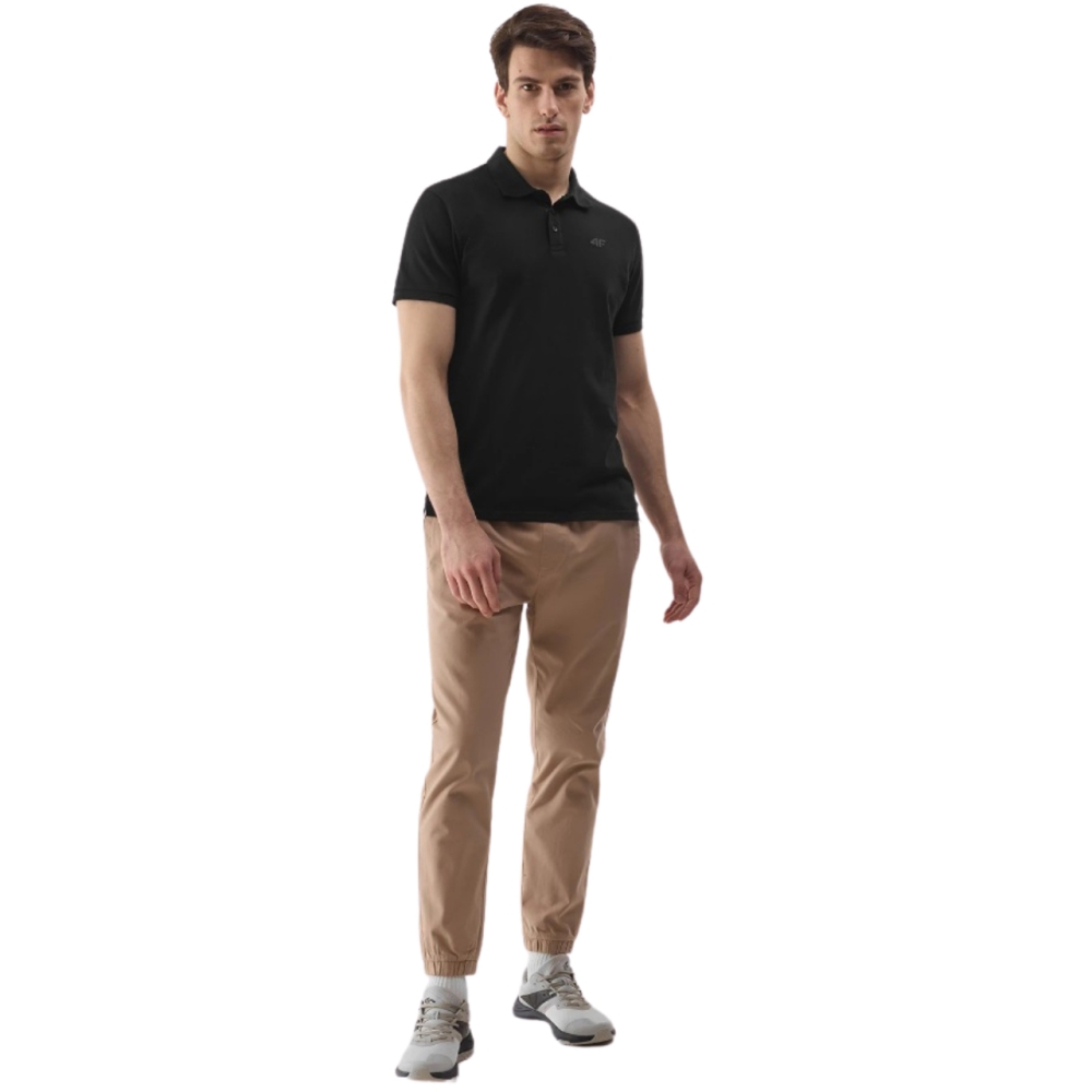 Tricou polo b?rba?i 4 F negru 4FWSS24TPTSM130 20S 4F