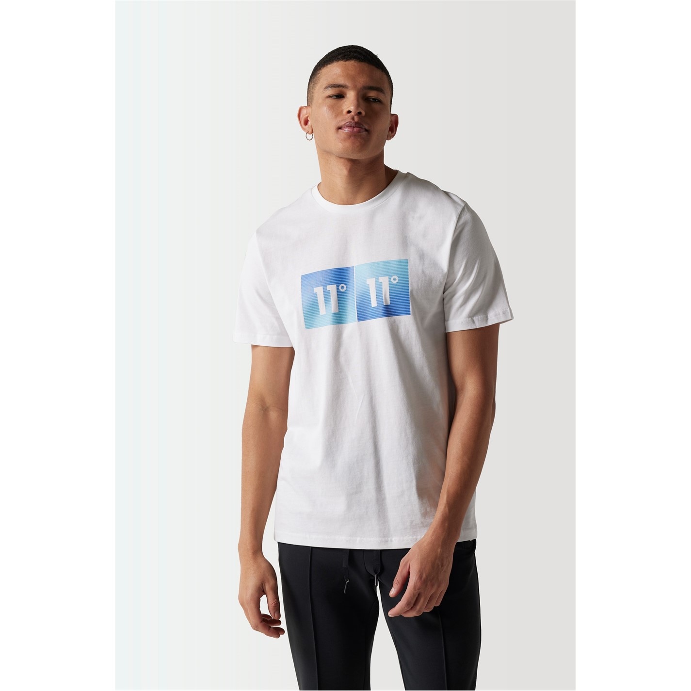 Camasa 11 Degrees Gradient Graphic T- - White