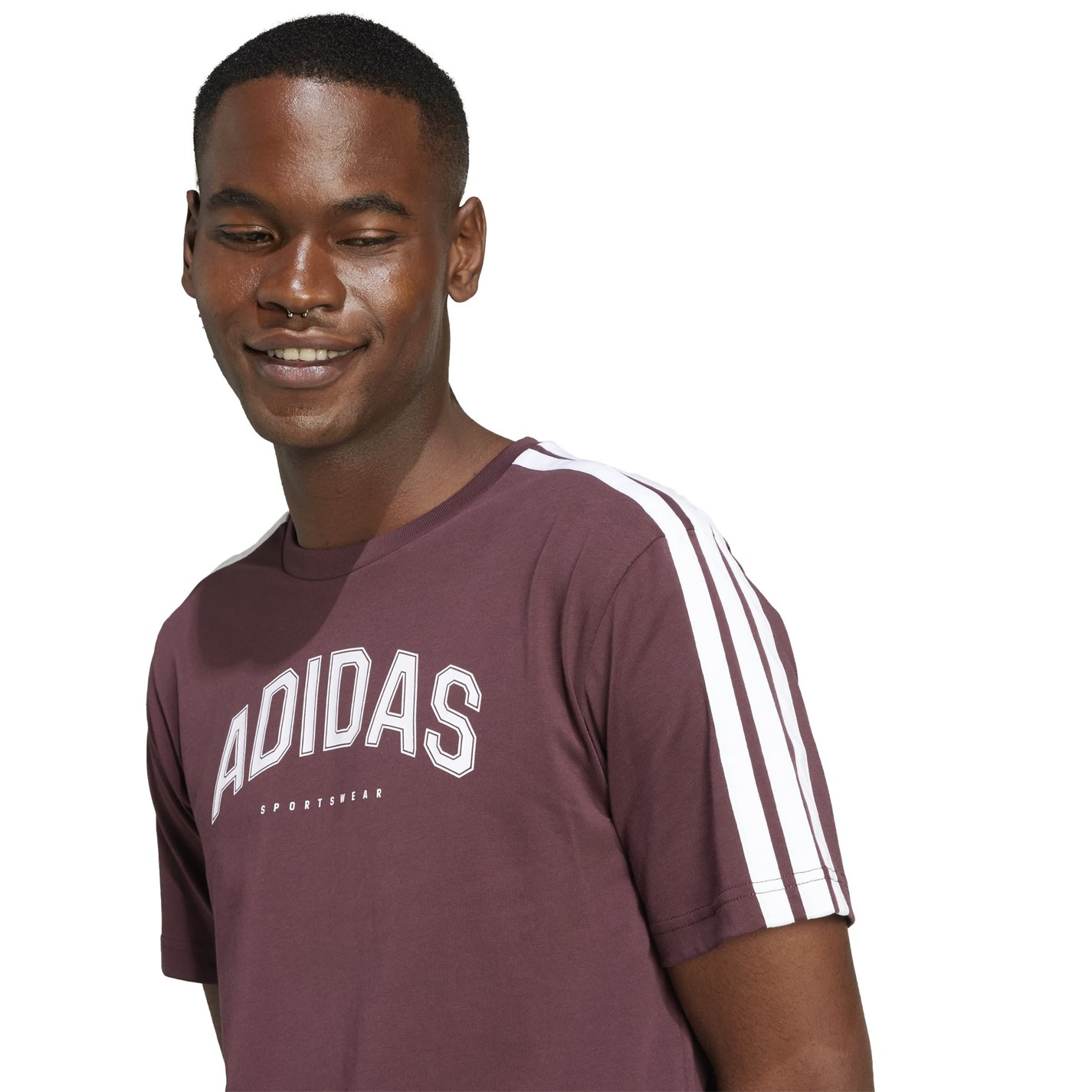 Camasa adidas Codes Collegiate Linear Graphic T- barbat