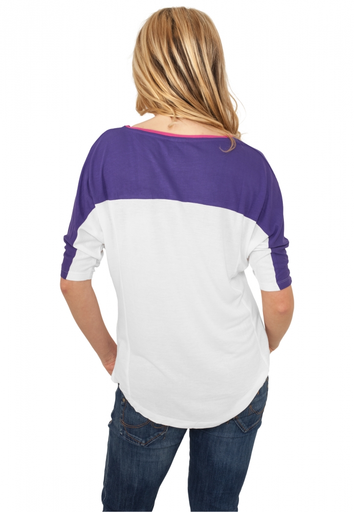 Tricou 3-tone 3/4 Sleeve dama Urban Classics