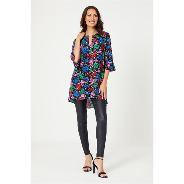 Be You Floral Frill Sleeve Tunic