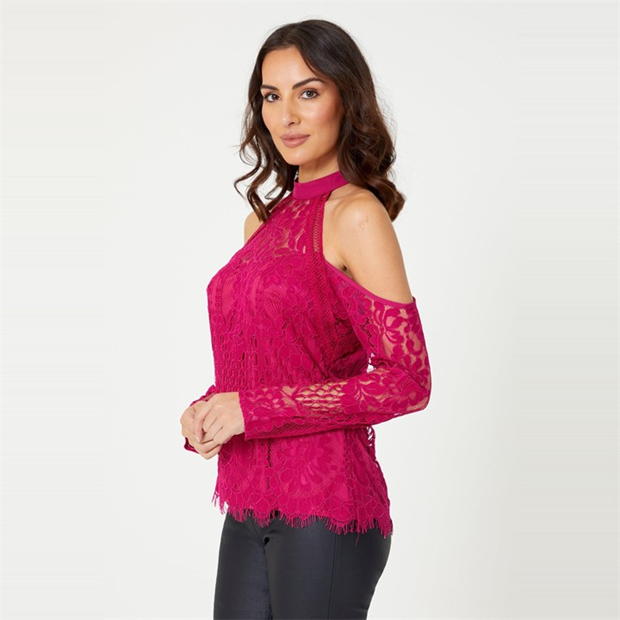 Be You Lace Cold Shoulder Tunic