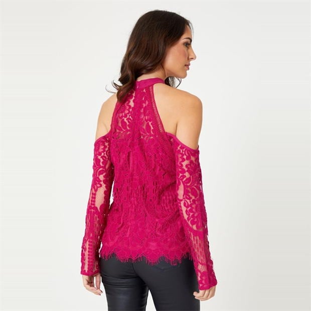 Be You Lace Cold Shoulder Tunic