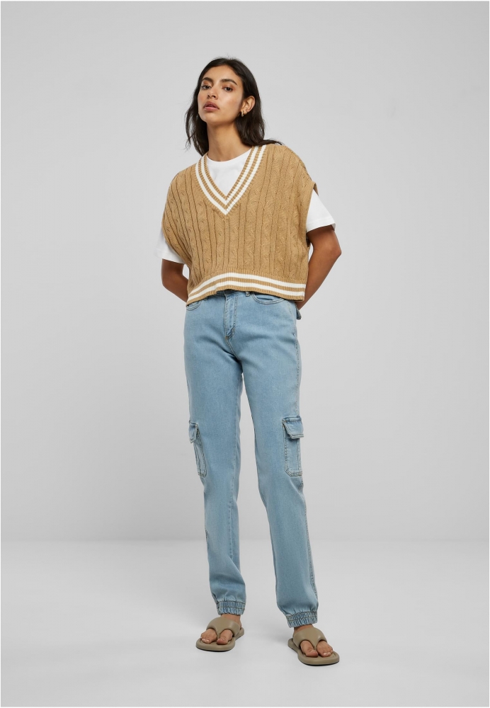 Cropped Knit College Slipover dama Urban Classics