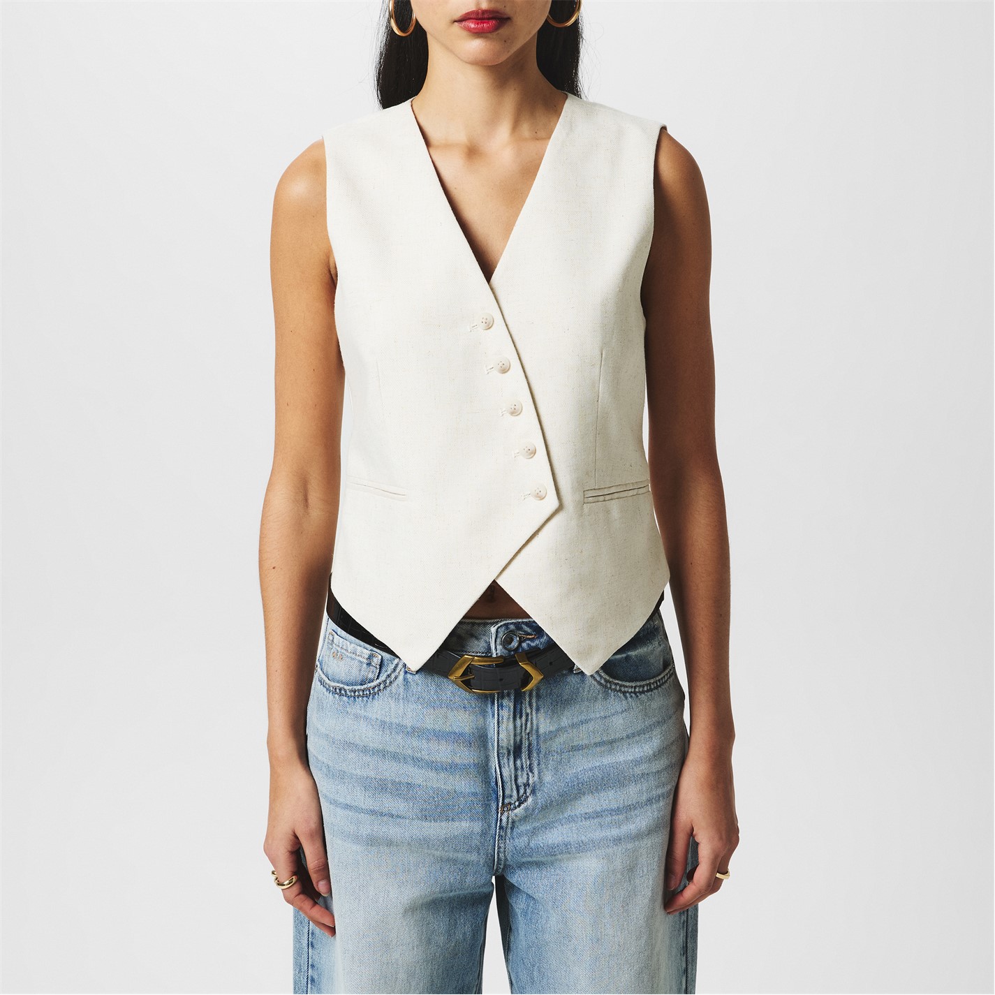 Vero Moda Linen Waistcoat