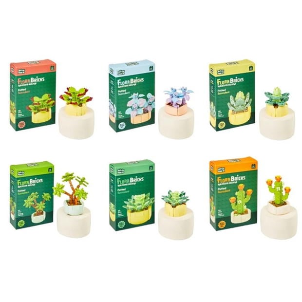 Wind Designs Flora Bricks: Flower Blossom Builds potted plants