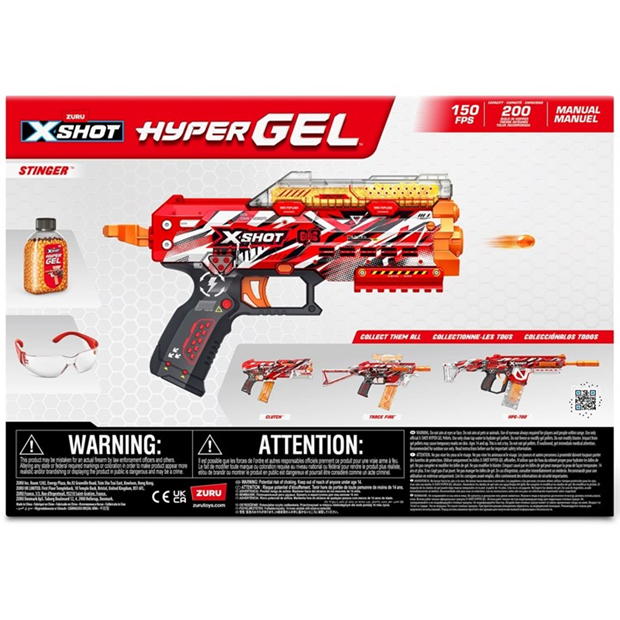 X-Shot Hyper Gel Stinger Blaster (3,000 Hyper Gel Pellets) by ZURU