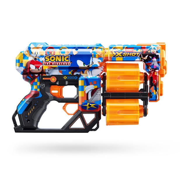 X-Shot SKINS DREAD Sonic The Hedgehog Blaster (12 Air Pocket Technology Darts) by ZURU