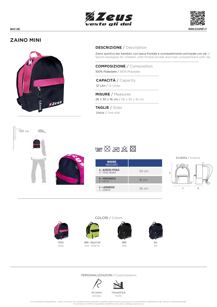 Rucsac mini Zeus roz fucsia